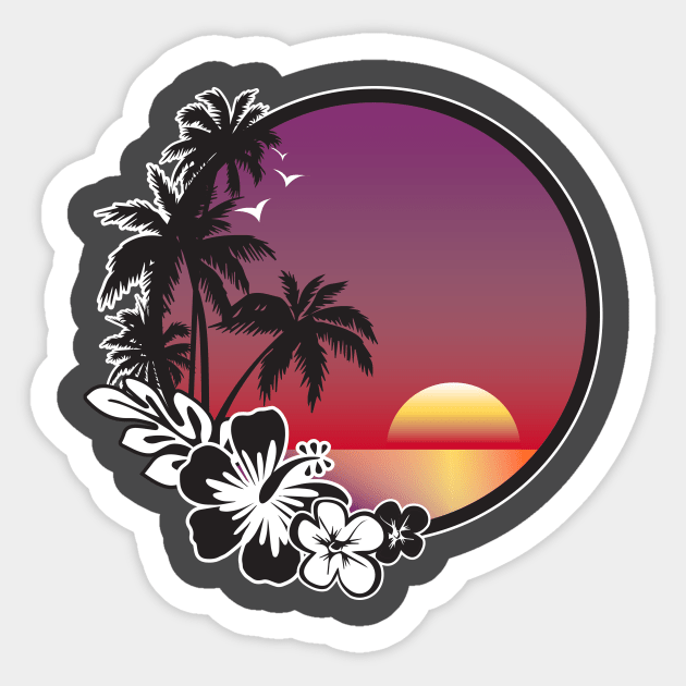 SUNSET Sticker by stayfrostybro